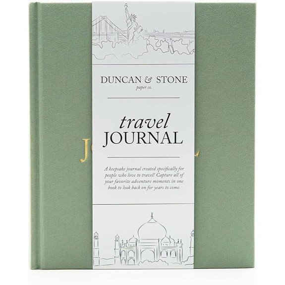 Duncan & Stone Travel Journal Linen Hardcover Sage Green