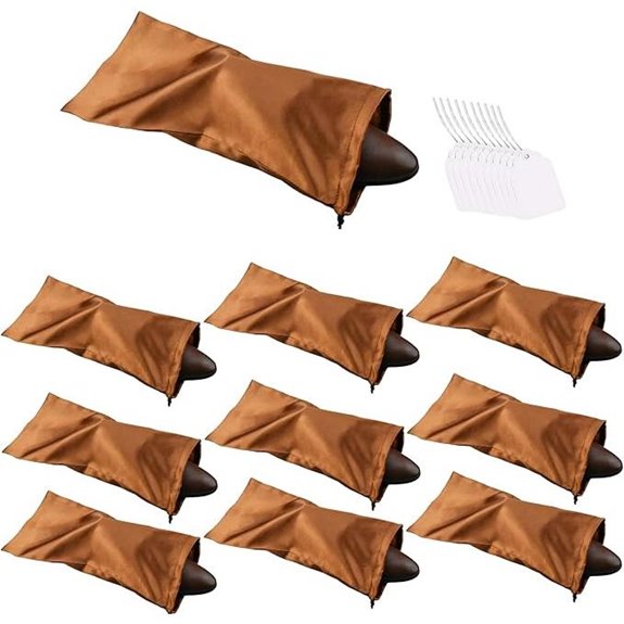 GONGKANGYUAN 10 Pack Travel Satin Shoe Bags