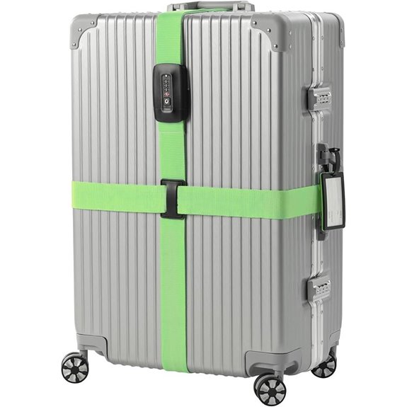 Navaris TSA Luggage Strap with Lock and ID Tag