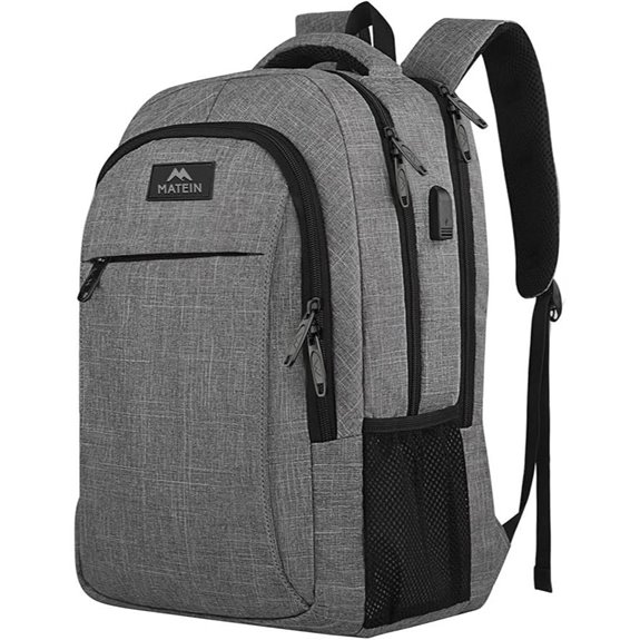 Matein Anti-Theft Travel Laptop Backpack with USB Port