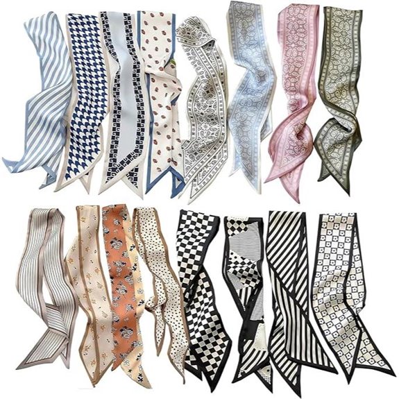 Cmonie 16Pcs Satin Fashion Scarves for Women