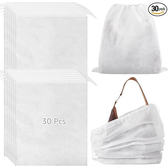 30 Pcs Breathable Dust Bags for Purses and Shoes