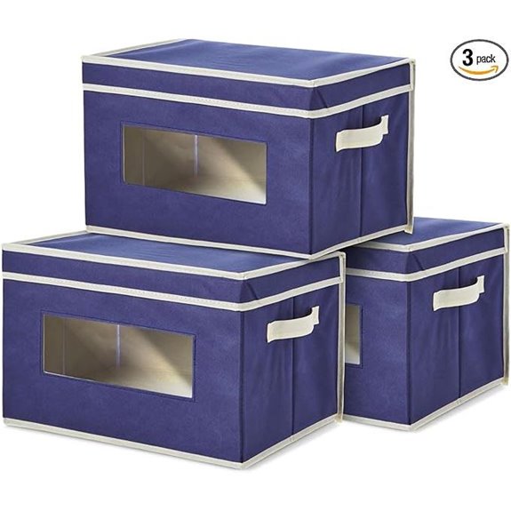 Juvale Fabric Storage Bins with Lids (Set of 3)