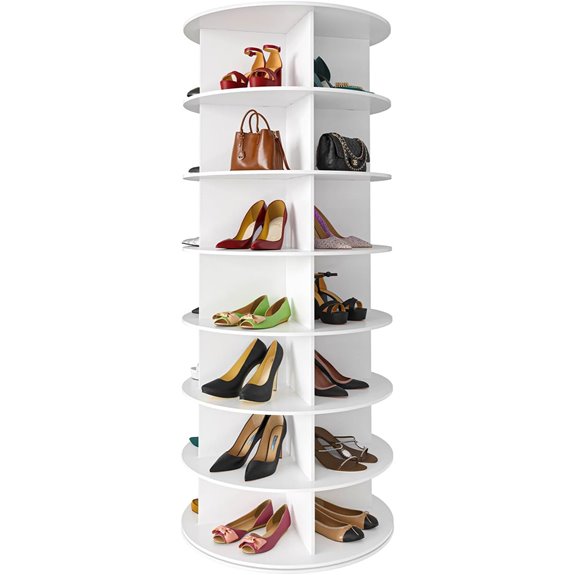 SpaceAid 7-Tier Rotating Shoe Rack Carousel