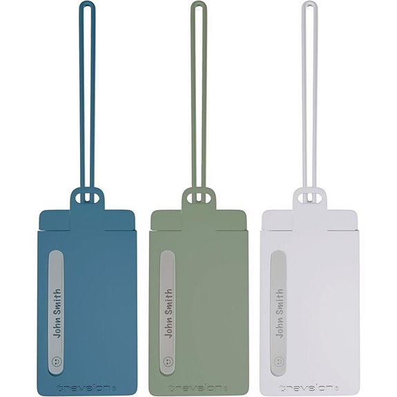 Travelon Set of 3 Silicone Privacy Luggage Tags