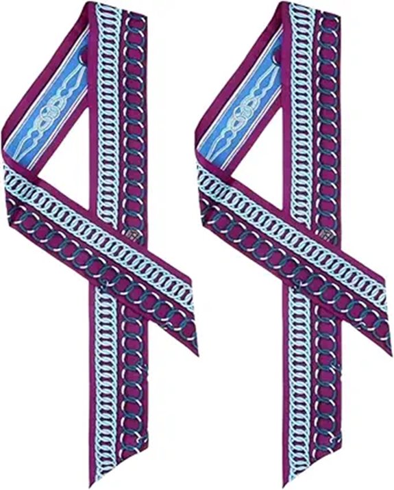 2-Pack Mulberry Silk Hair & Purse Scarves