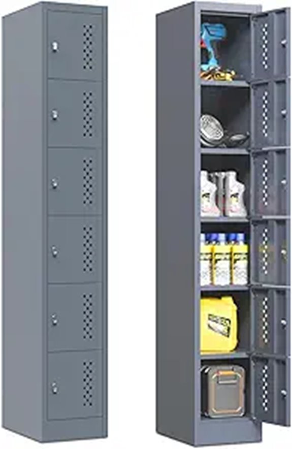 Metal Locker Storage Cabinet with 6 Doors