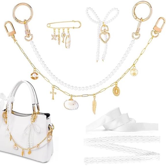 Duflash 6-in-1 Pearl Bag Charms Set