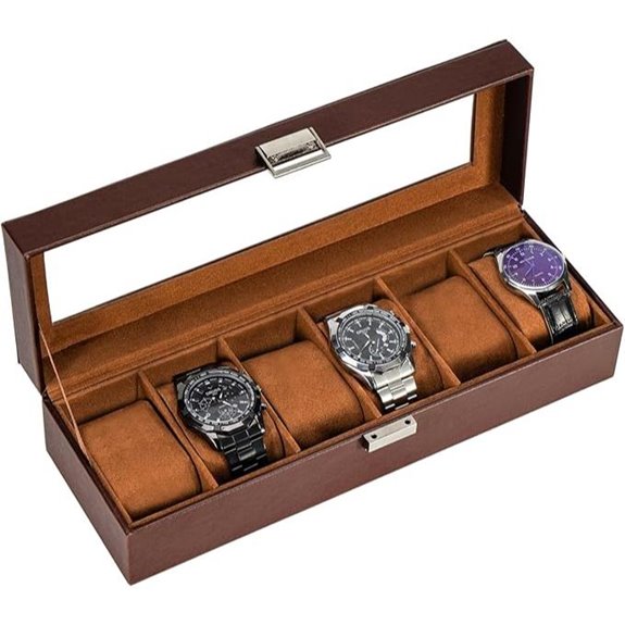 ProCase 6-Slot Watch Box with Glass Lid