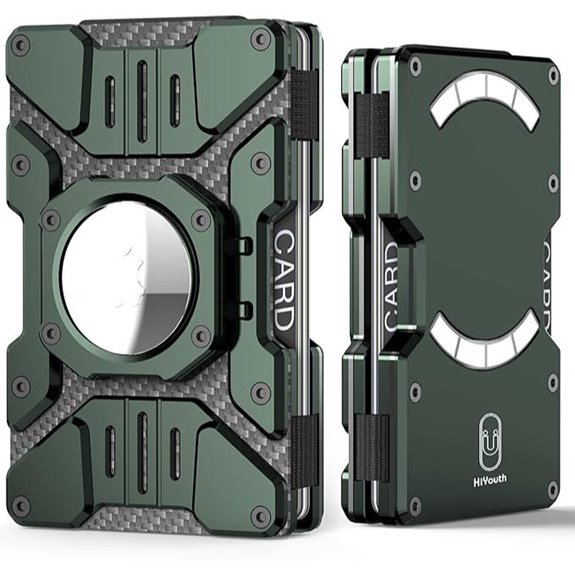 Minimalist Aluminum RFID Wallet with Airtag Holder