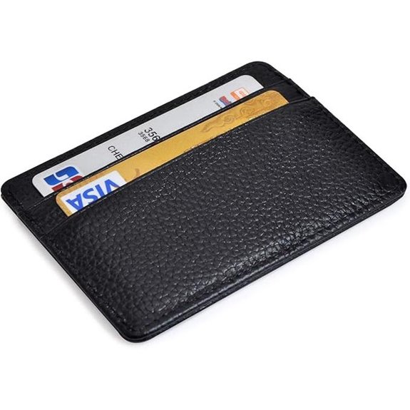EASTNIGHTS Slim Leather Credit Card Wallet with ID