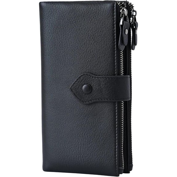 Bveyzi Women RFID Blocking Slim Leather Wallet