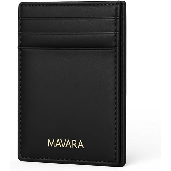 MAVARA Minimalist Leather Wallet with Cash & Card Slots