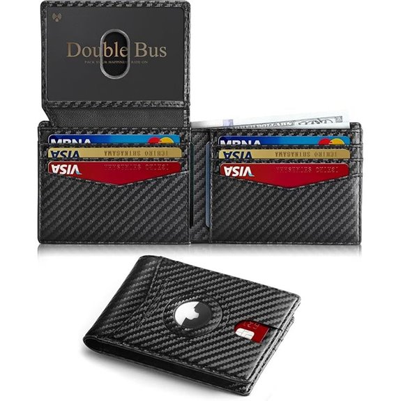 Slim RFID Bifold Wallet for Men with ID Windows