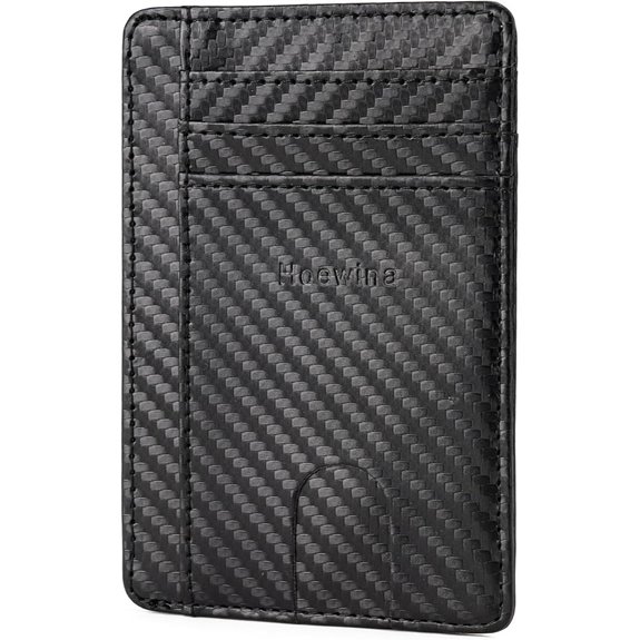 Hoewina Slim RFID-Blocking Leather Wallet for Men
