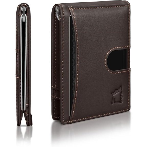 Kingly Slim Leather RFID Wallet with Money Clip