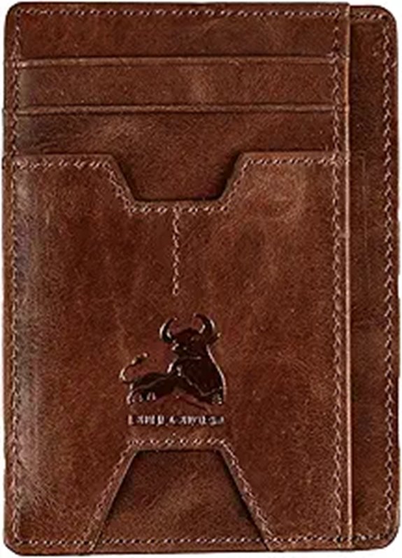 BULL GUARD RFID Leather Slim Card Wallet for Men