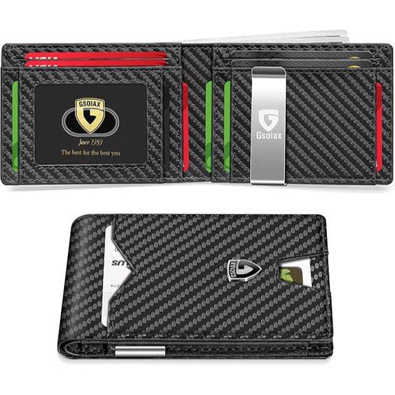 slim rfid leather wallet