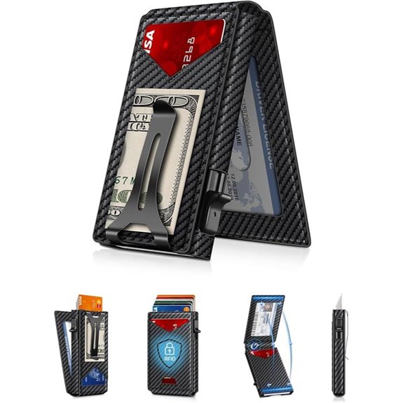 RFID Wallet for Men with Money Clip Slim Bifold