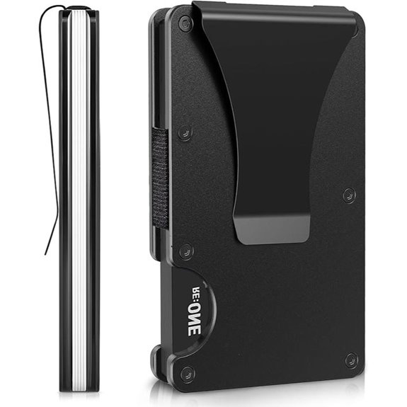 Minimalist RFID Metal Wallet with Money Clip for Men