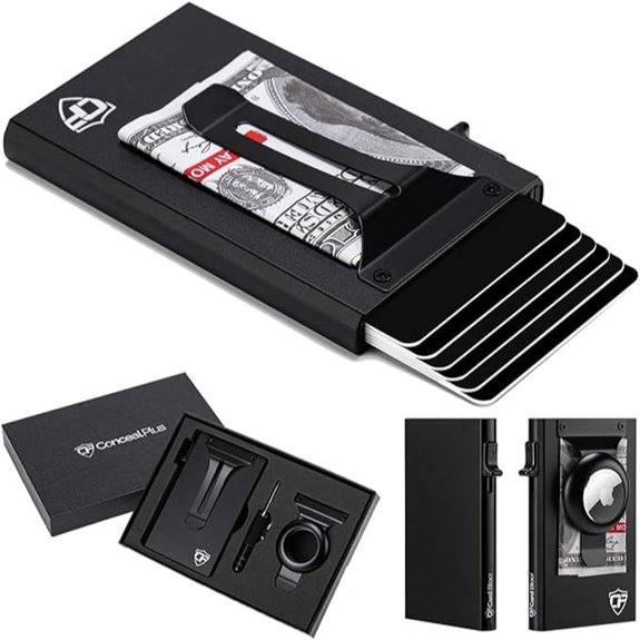 slim rfid pop up wallet