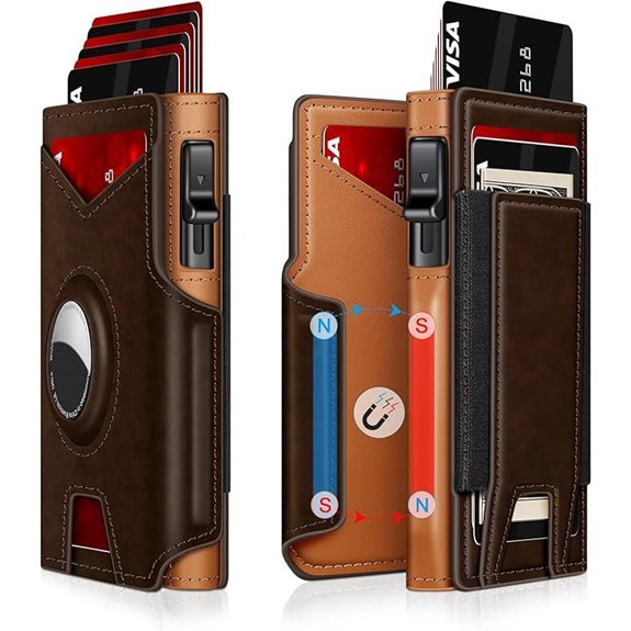 Airtag Wallet for Men Slim RFID Bifold Card Case