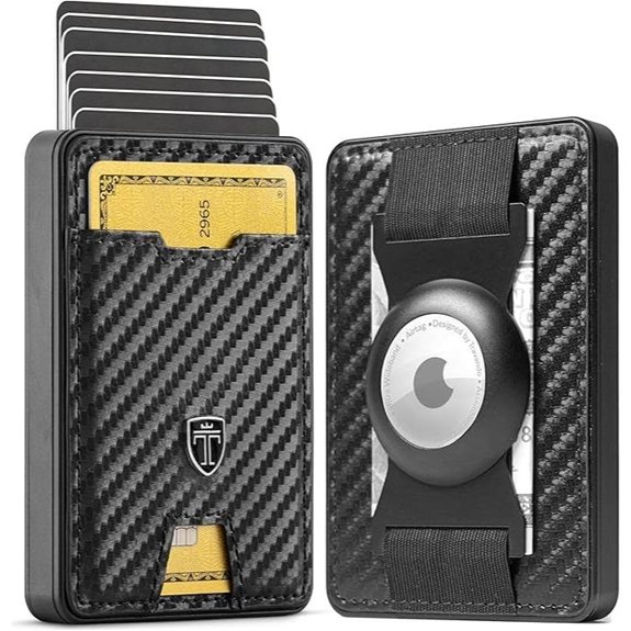 slim rfid wallet with airtag