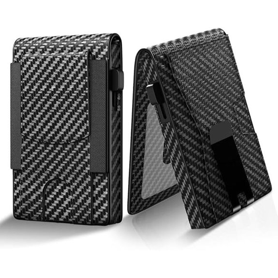 slim rfid wallet with clip