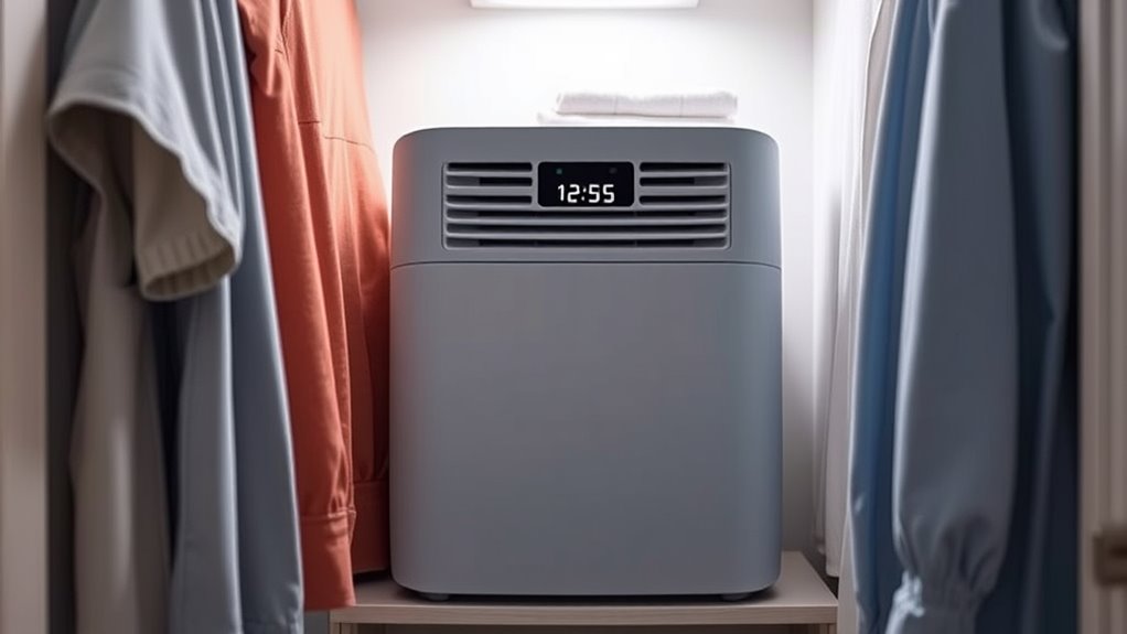 small closet dehumidifier features