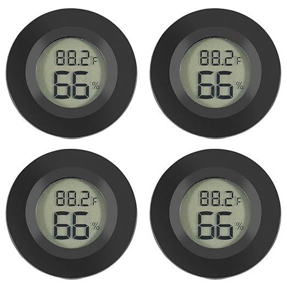 Mini Digital Hygrometer Thermometer (4 Pack)
