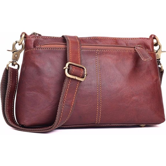 Small Genuine Leather Crossbody Bag for Women