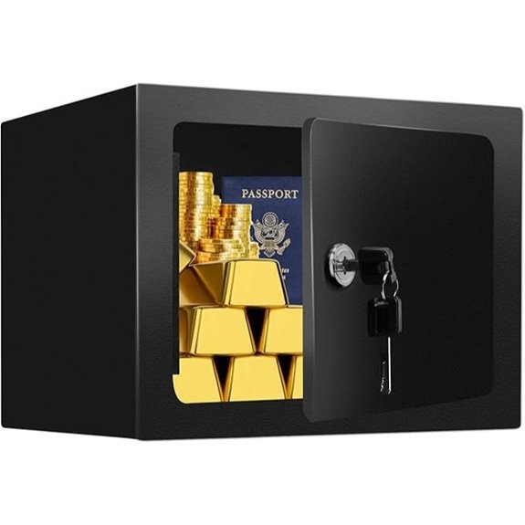 Small Steel Security Lock Box with Keys