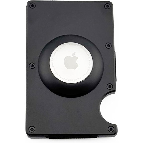 smart aluminum airtag wallet