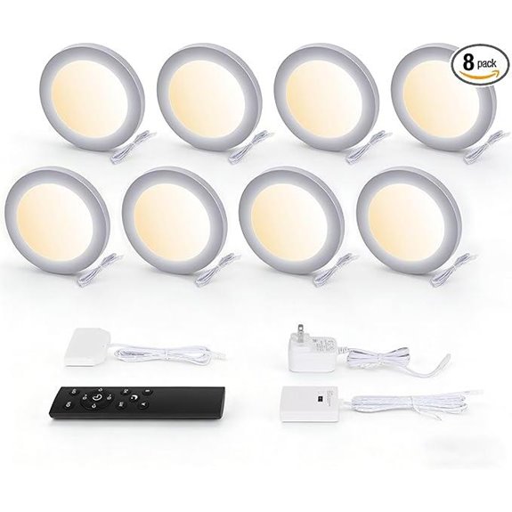 Smart LED Puck Lights with App Voice & Remote Control