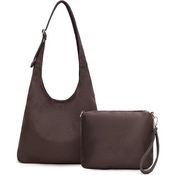 Montana West Soft Foldable Hobo Shoulder Bag with Cosmetic