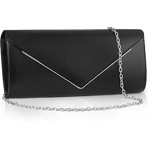 Larcenciel Sparkling Envelope Clutch with Detachable Chain