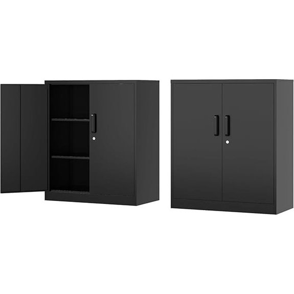 Steel Lockable File Cabinet with Adjustable Shelves