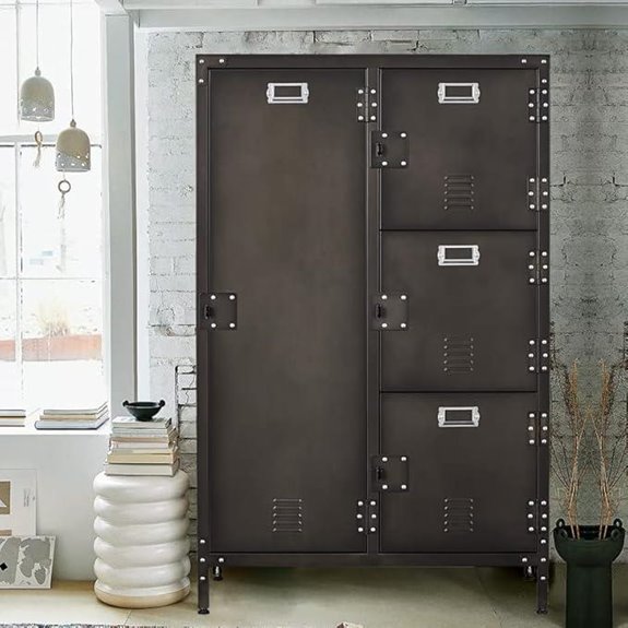 MIIIKO Steel Locker Cabinet with Shelf and Lock