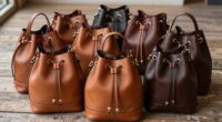 stylish pebbled leather bags