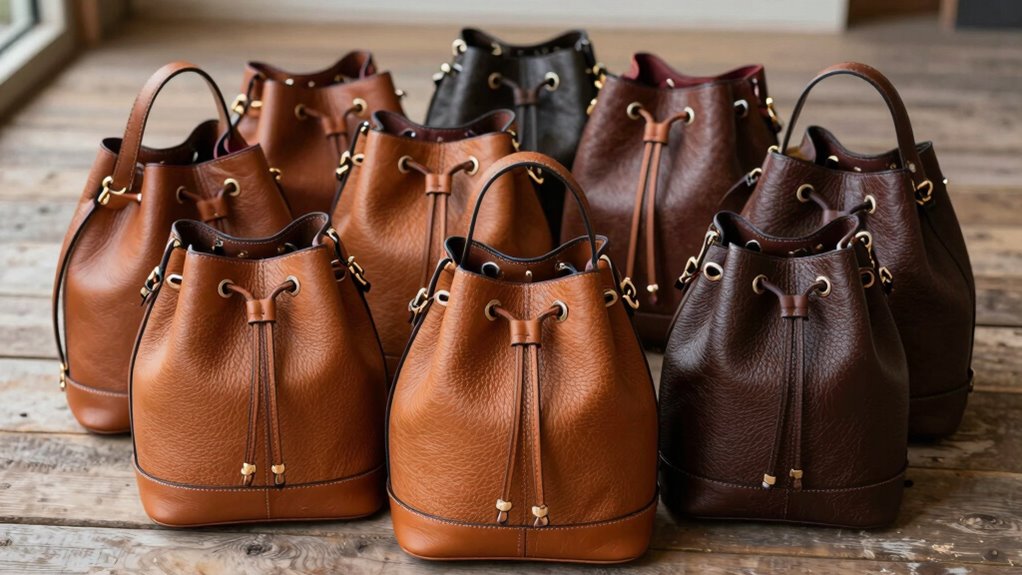 stylish pebbled leather bags