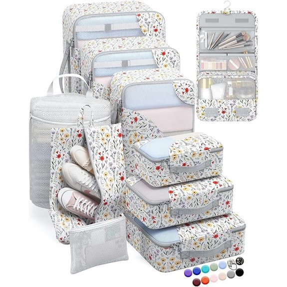 OlarHike 10 Pack Durable Packing Cubes for Suitcases