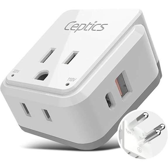 Ceptics Thailand Travel Adapter Set with USB-C