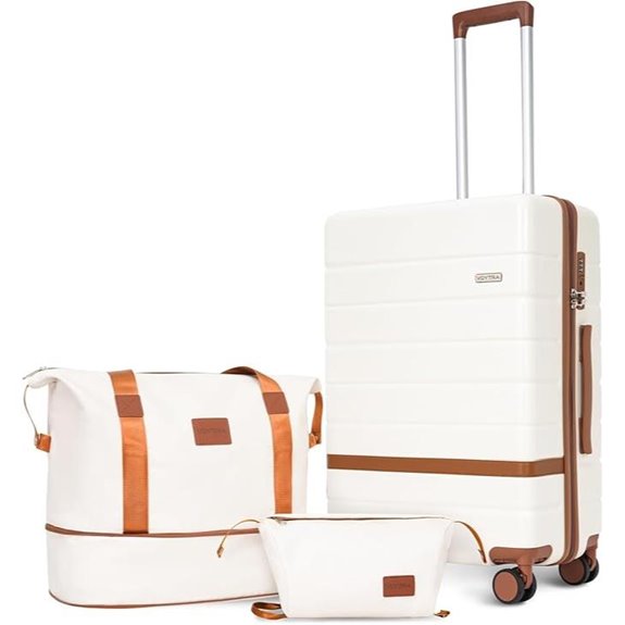 3-Piece 20-Inch Carry-On Luggage Set with TSA Lock