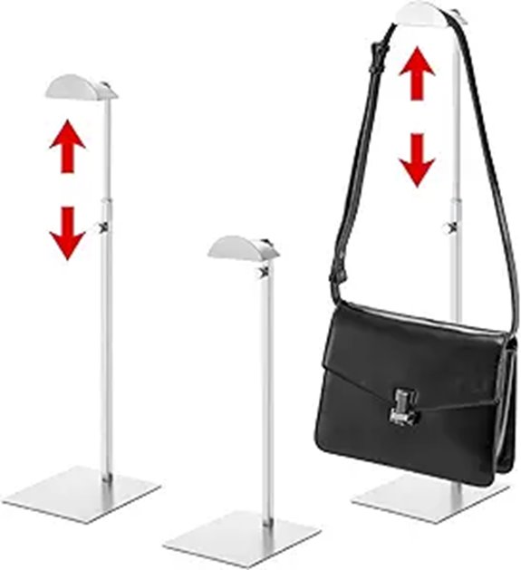 Hacaroa 3 Pack Silver Purse Display Stands
