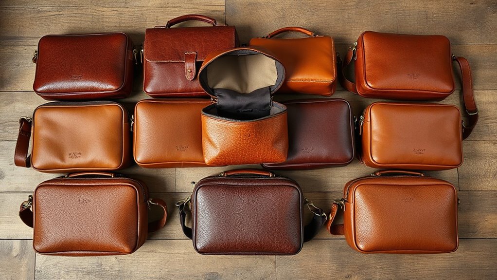 top full grain leather camera bags