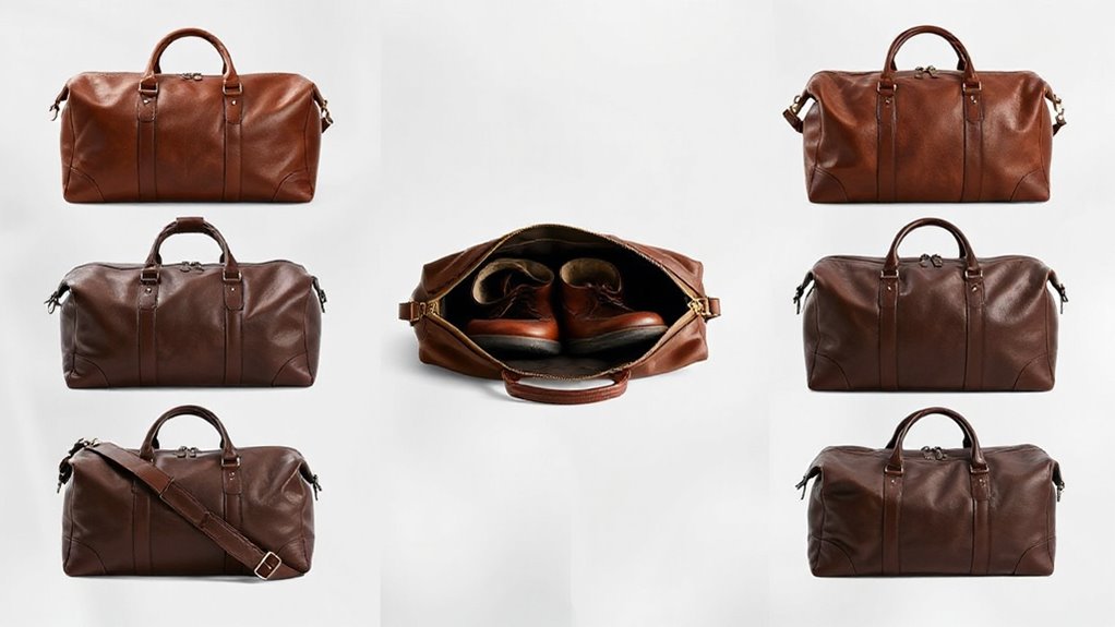 top full grain leather duffels