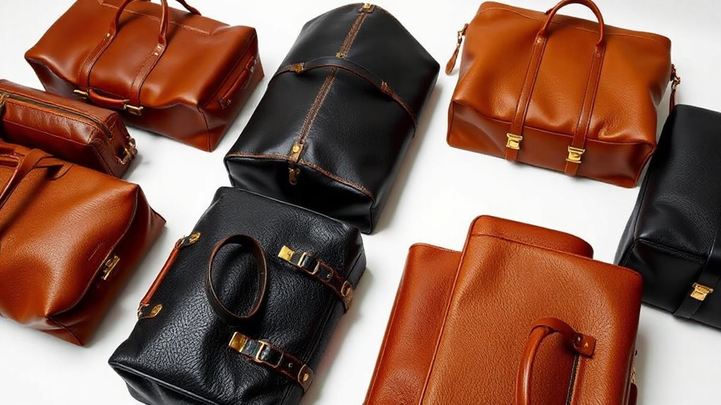 top full grain leather garment bags