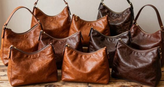 top full grain leather hobos