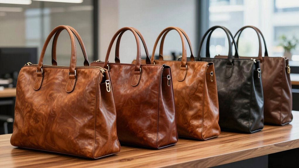 top full grain leather totes