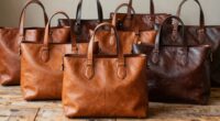 top full grain leather totes